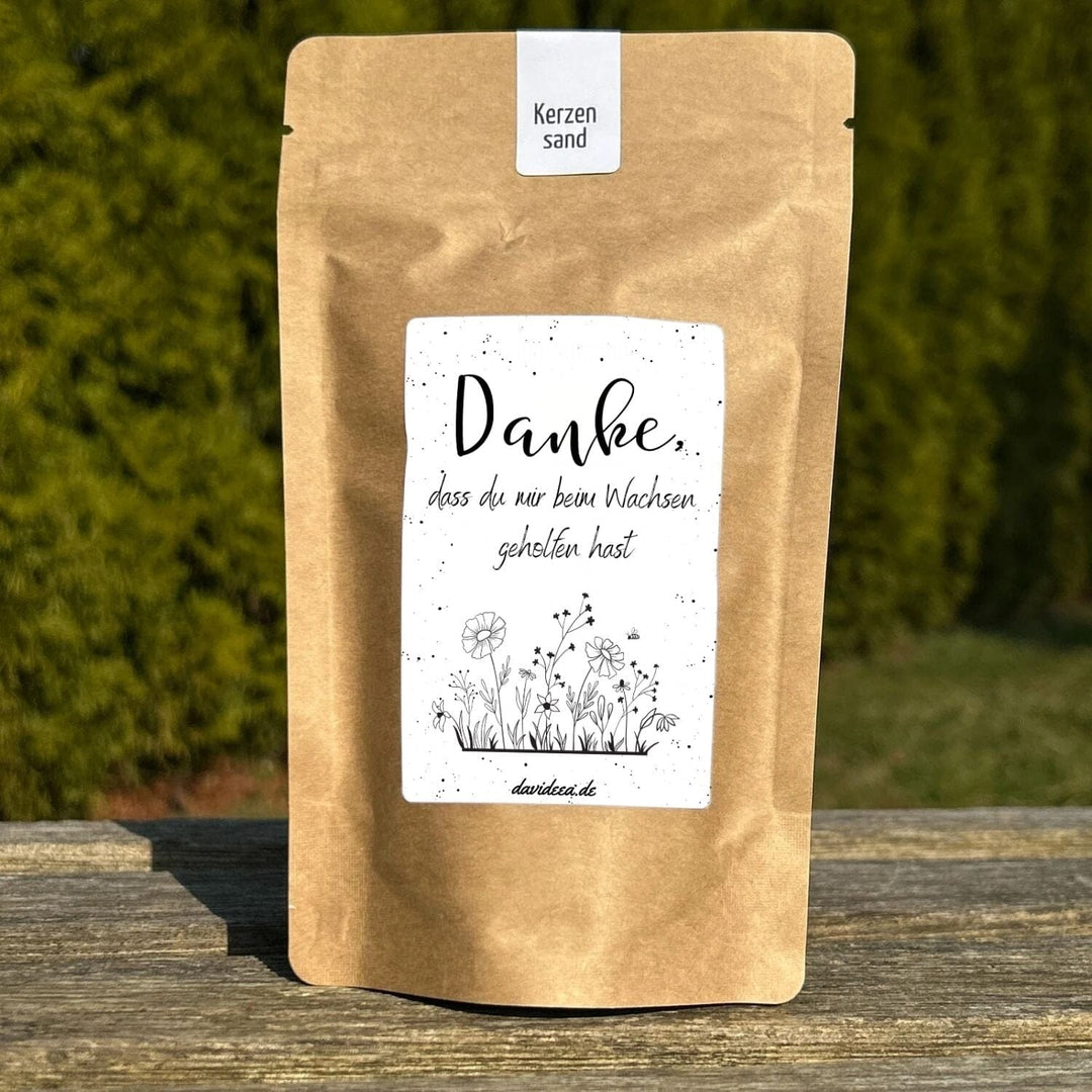 Danke, dass du mir beim Wachsen geholfen hast Kerzensand Davideea 