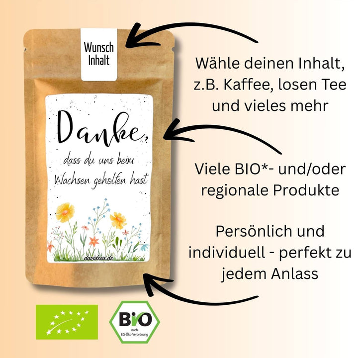 Danke, dass du UNS beim Wachsen geholfen hast (bunt) Tütchen Mein Shop 