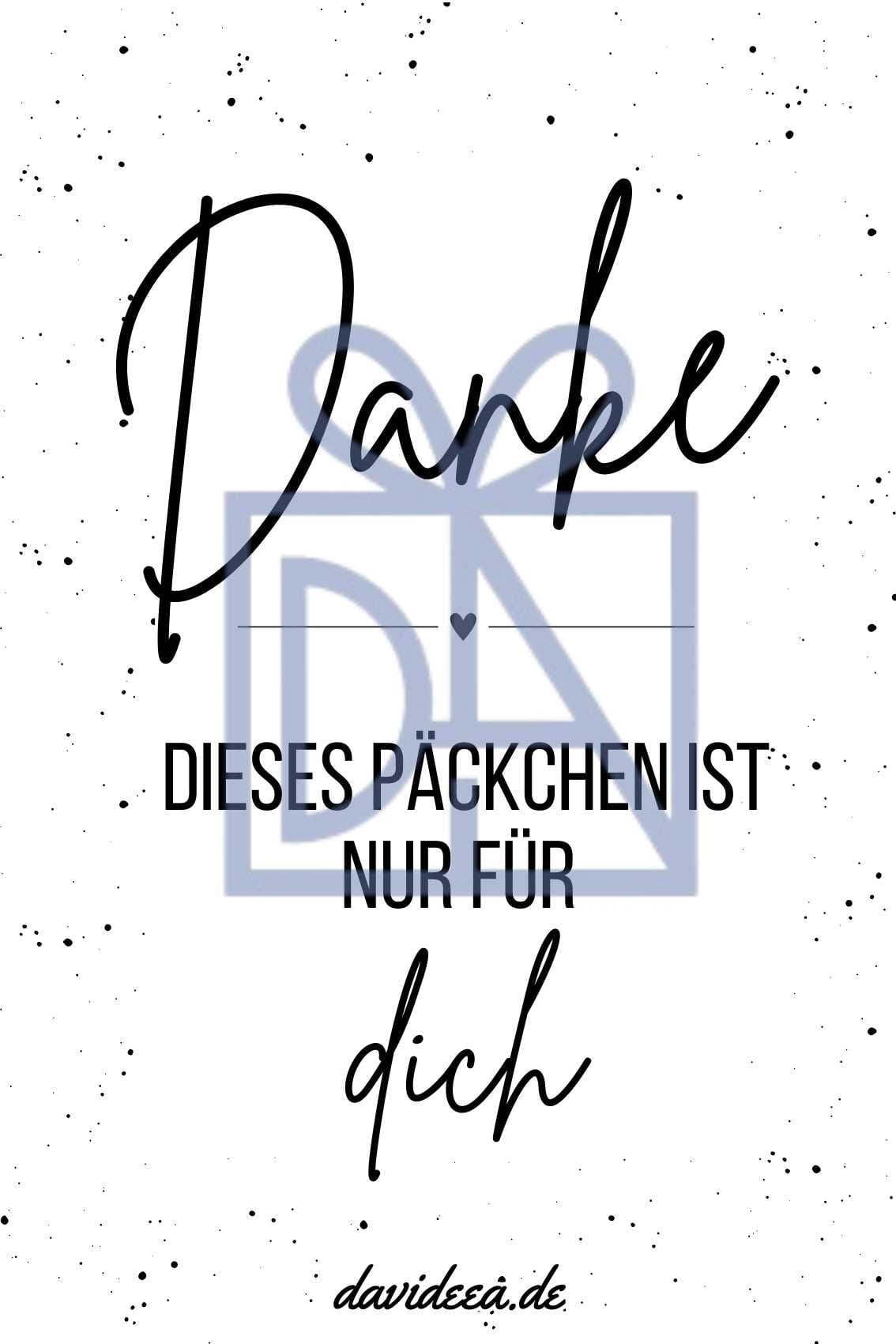 Danke Etikett Davideea 