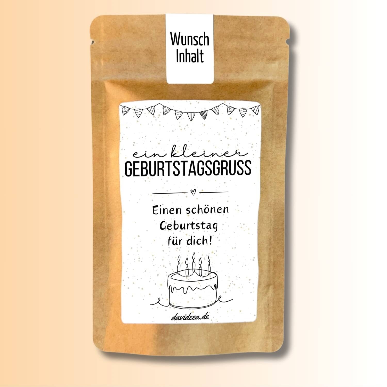ein kleiner Geburtstagsgruss (sw) Tütchen Mein Shop 