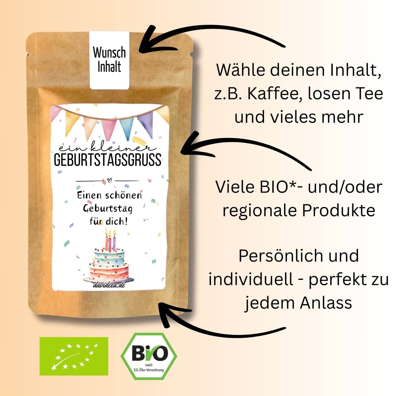 ein kleiner Geburtstagsgruss Tütchen Mein Shop 