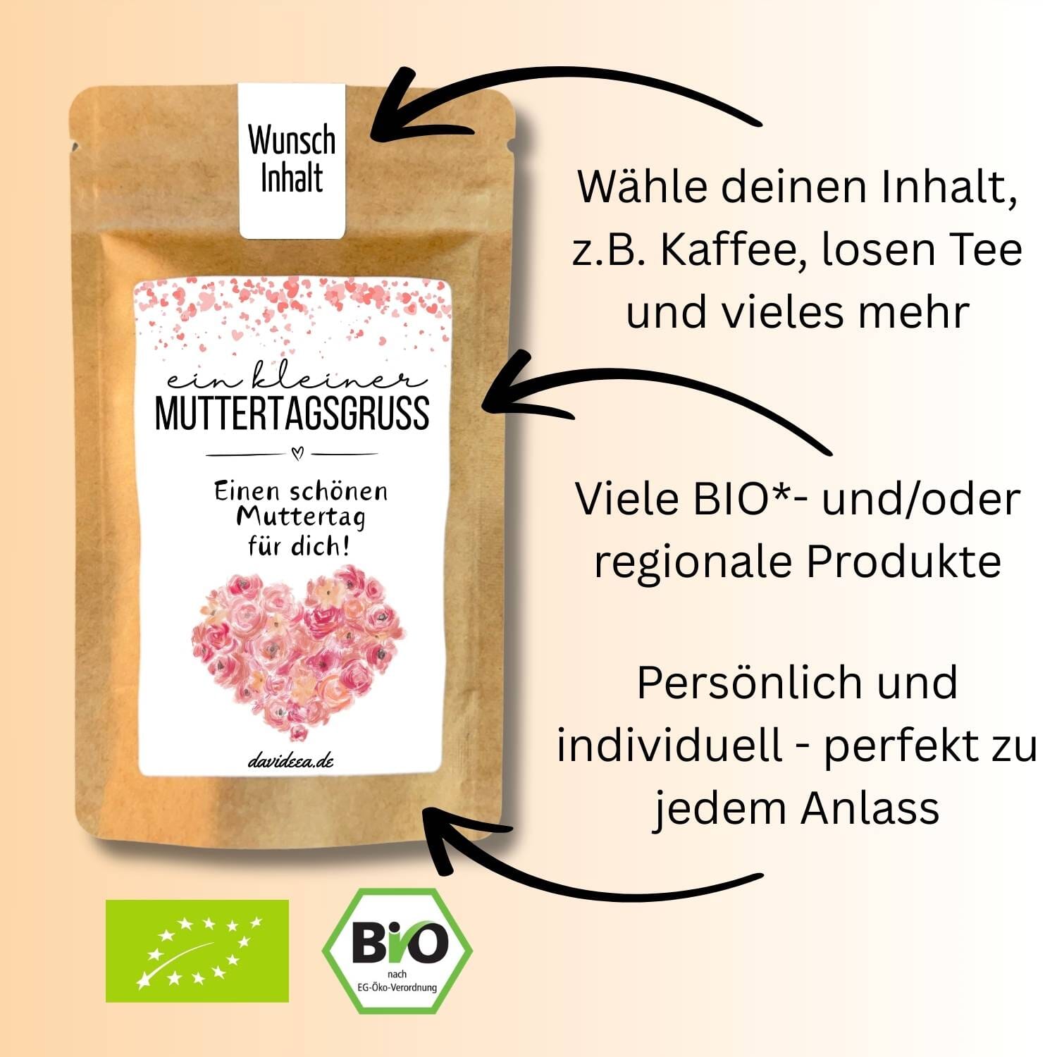 ein kleiner Muttertagsgruss (bunt) Tütchen Mein Shop 