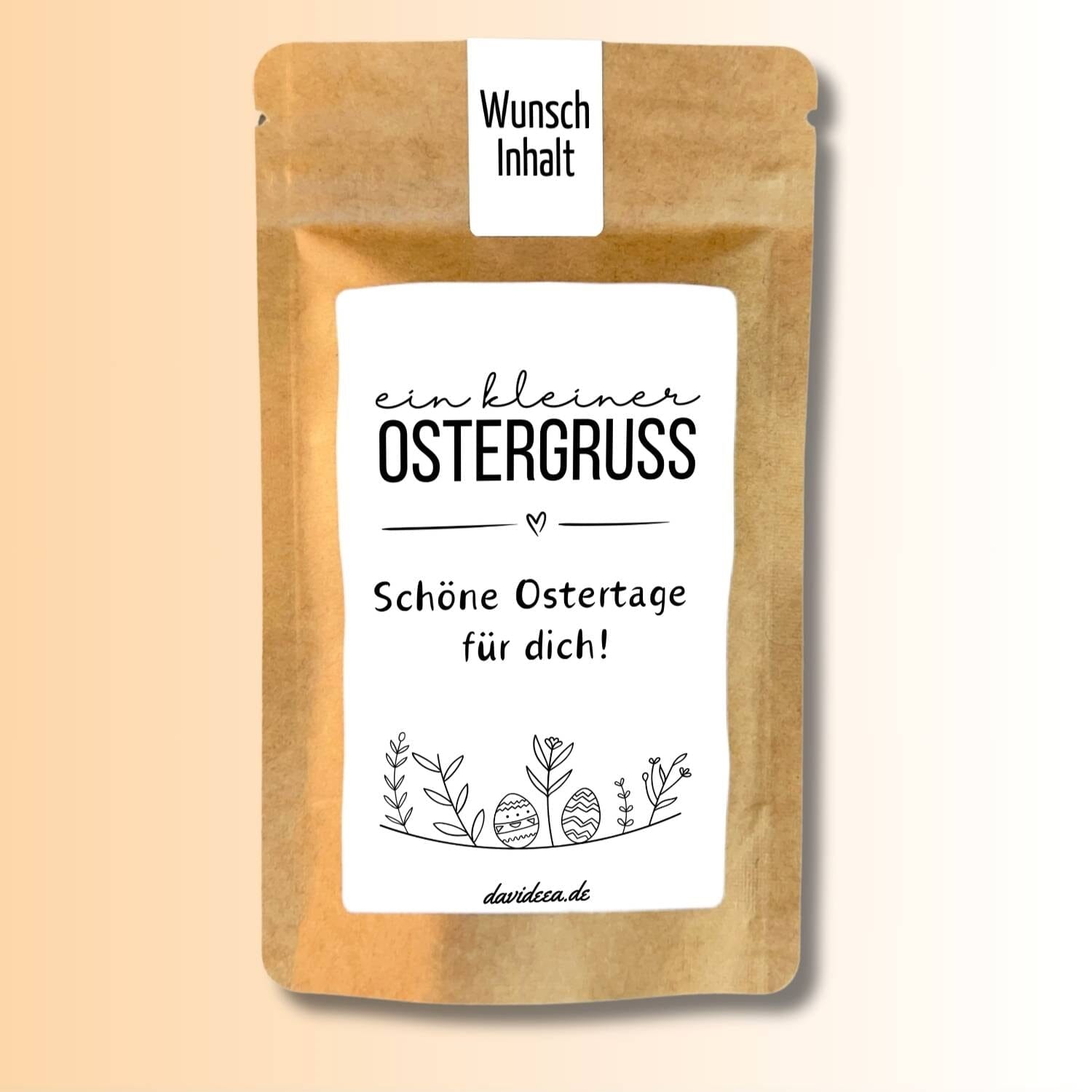 ein kleiner Ostergruss (Schwarz/Weiß) Tütchen Mein Shop 