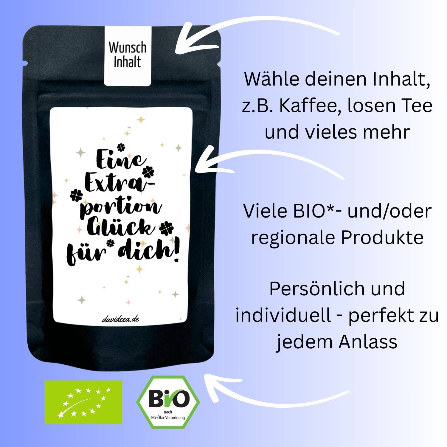 Eine Extraportion Glück für dich Tütchen Mein Shop 