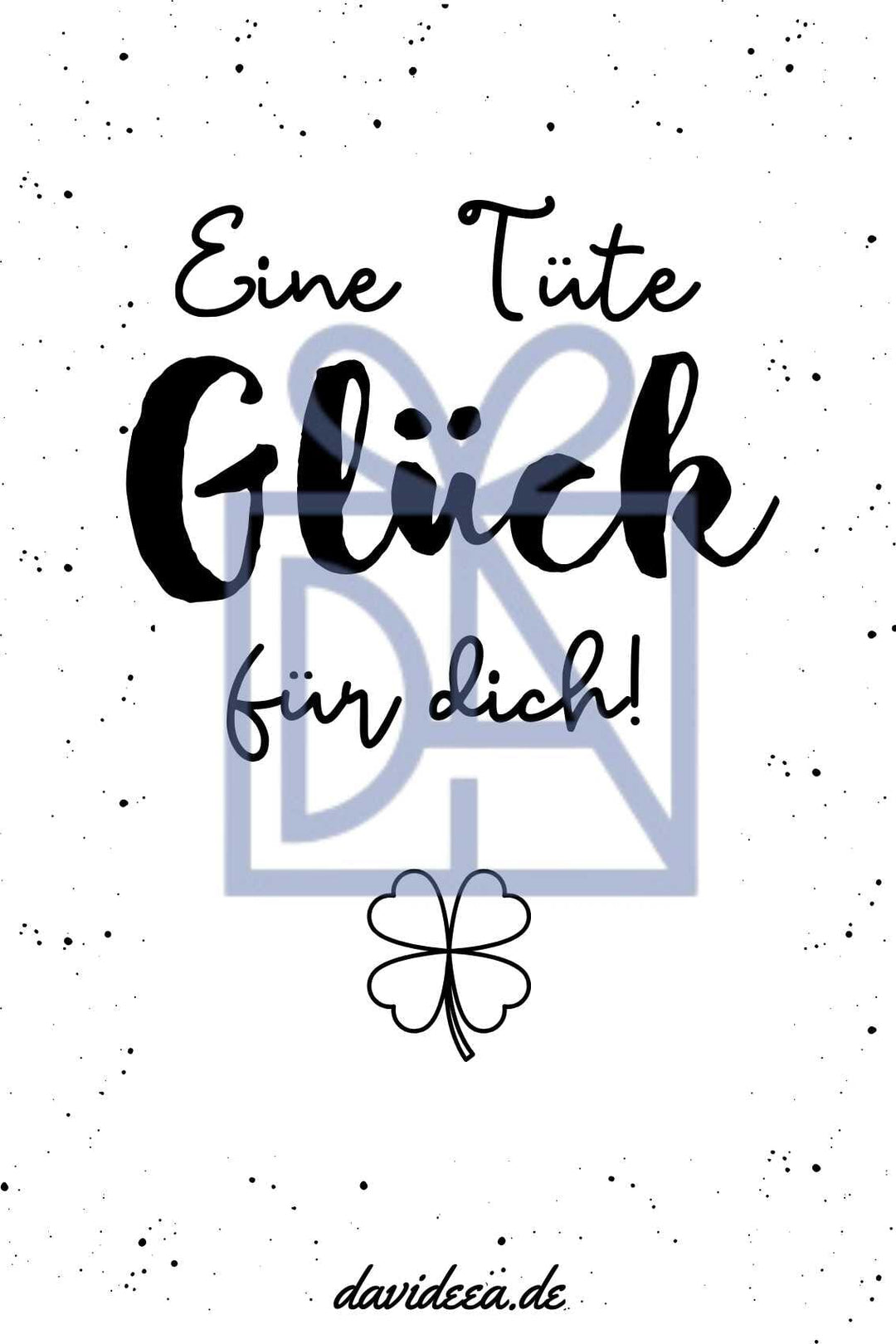 Eine Tüte Glück für dich Etikett Davideea