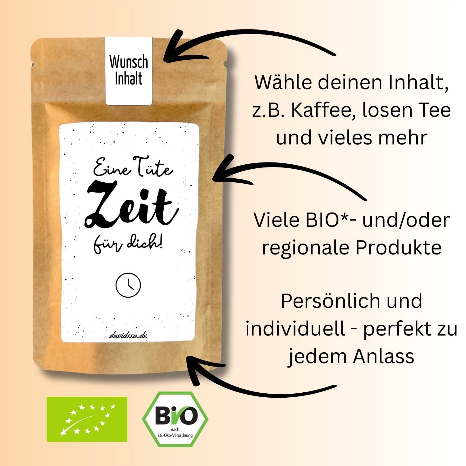 Eine Tüte Zeit für dich! Tütchen Mein Shop 