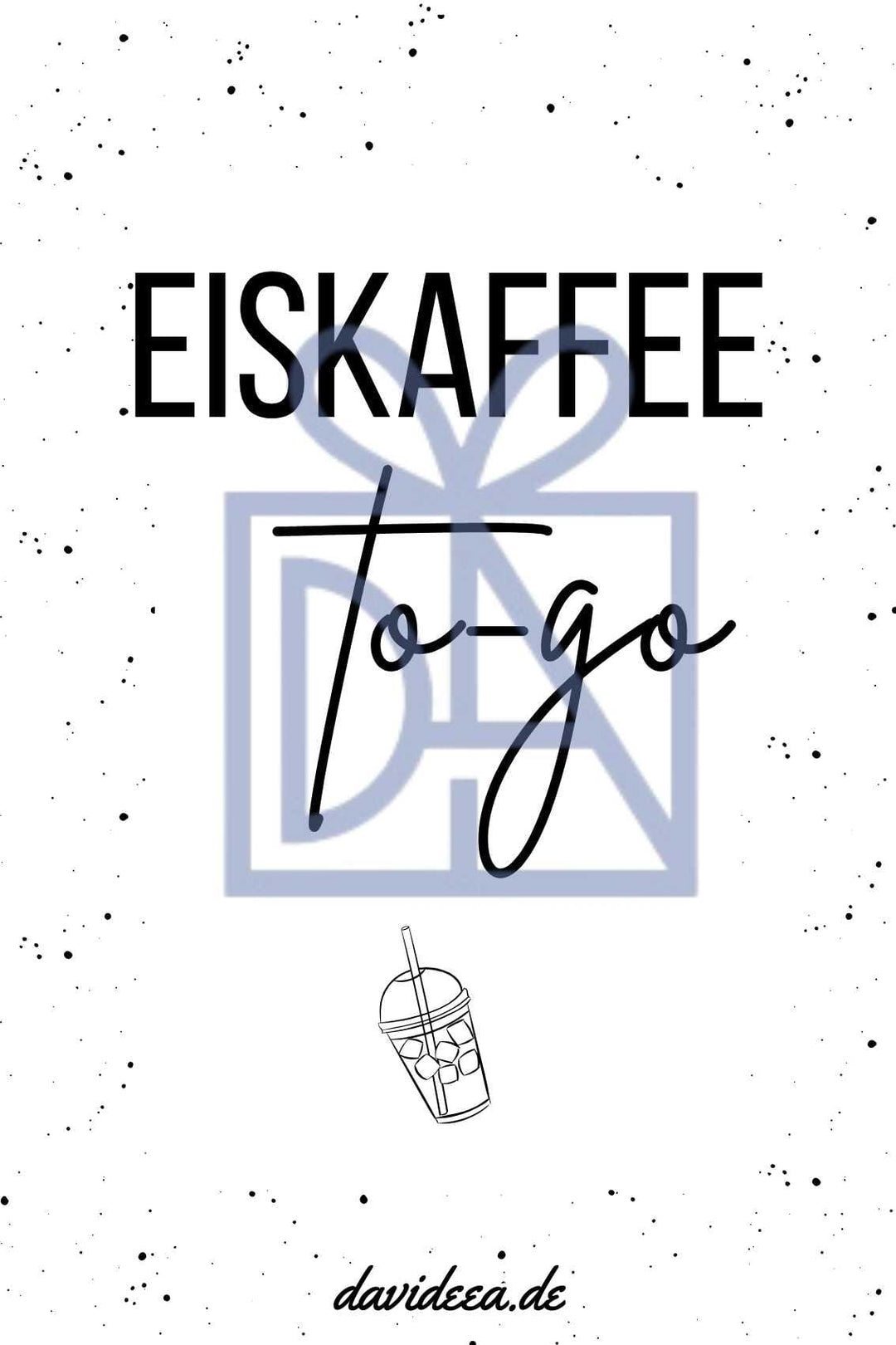 Eiskaffee to go Etikett Davideea