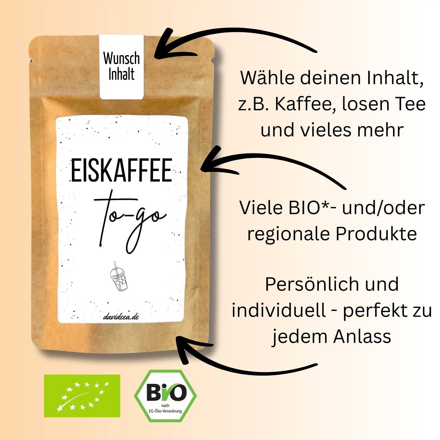 Eiskaffee to go Tütchen Mein Shop 