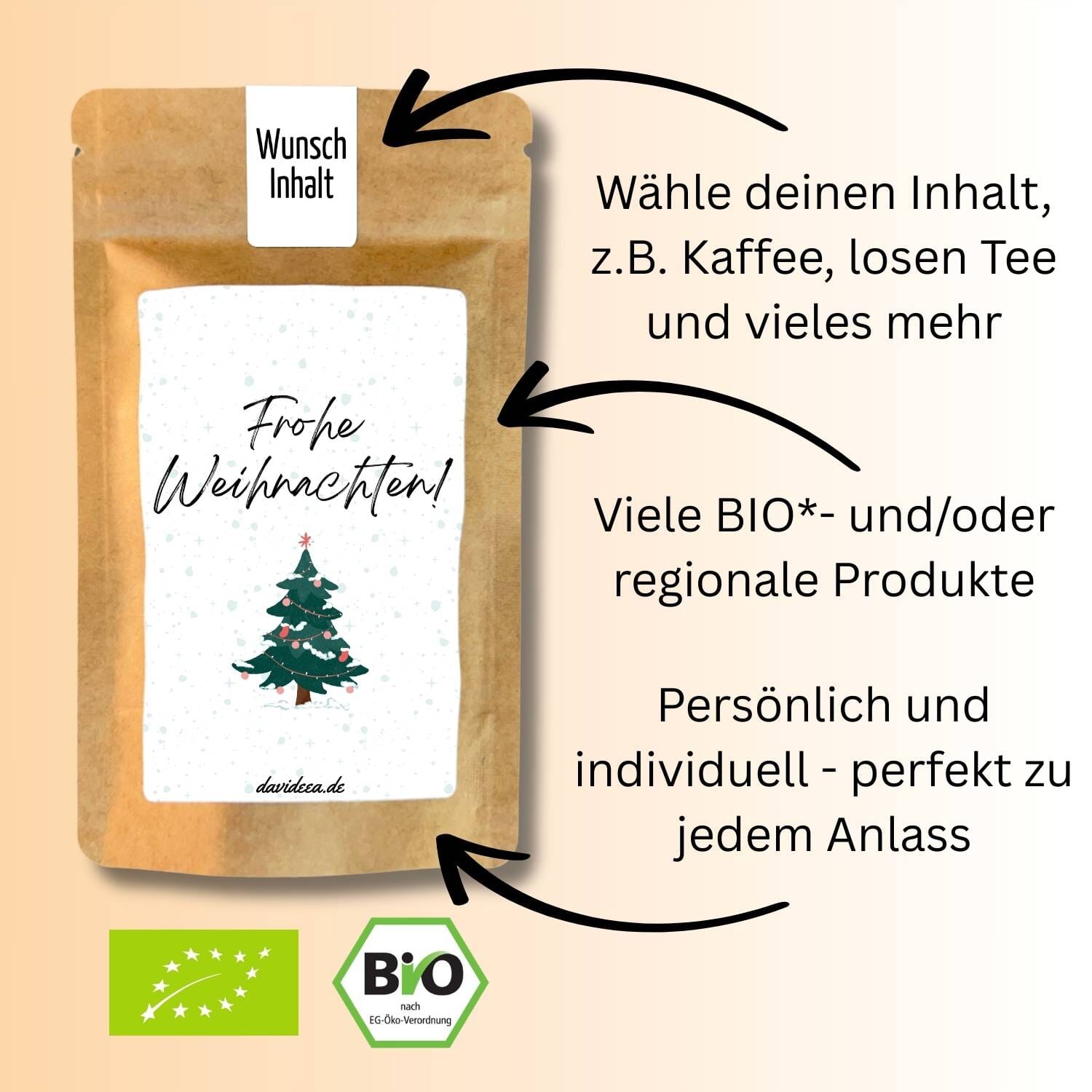 Frohe Weihnachten! (bunt) Tütchen Mein Shop 
