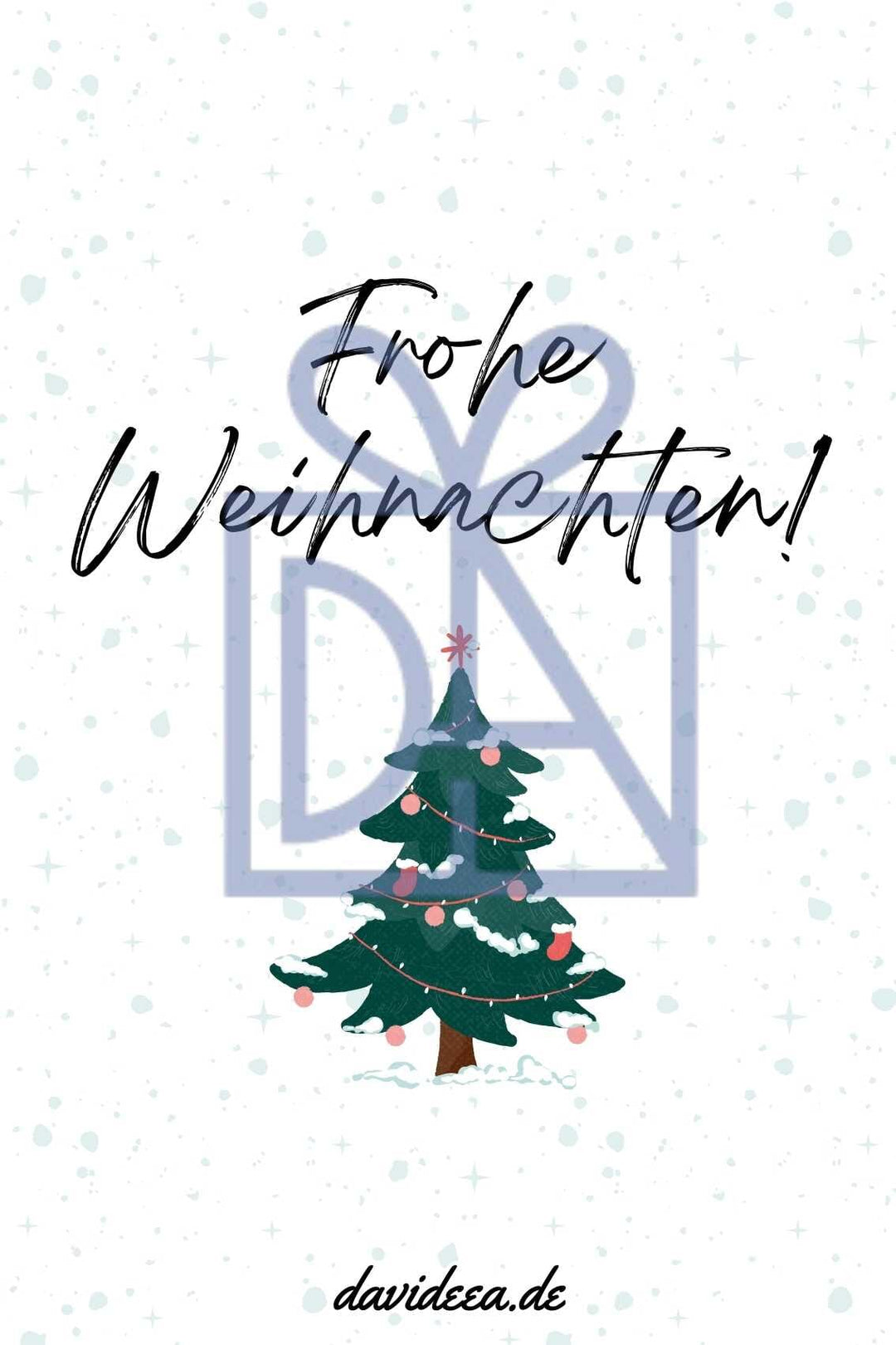 Frohe Weihnachten! Etikett Davideea