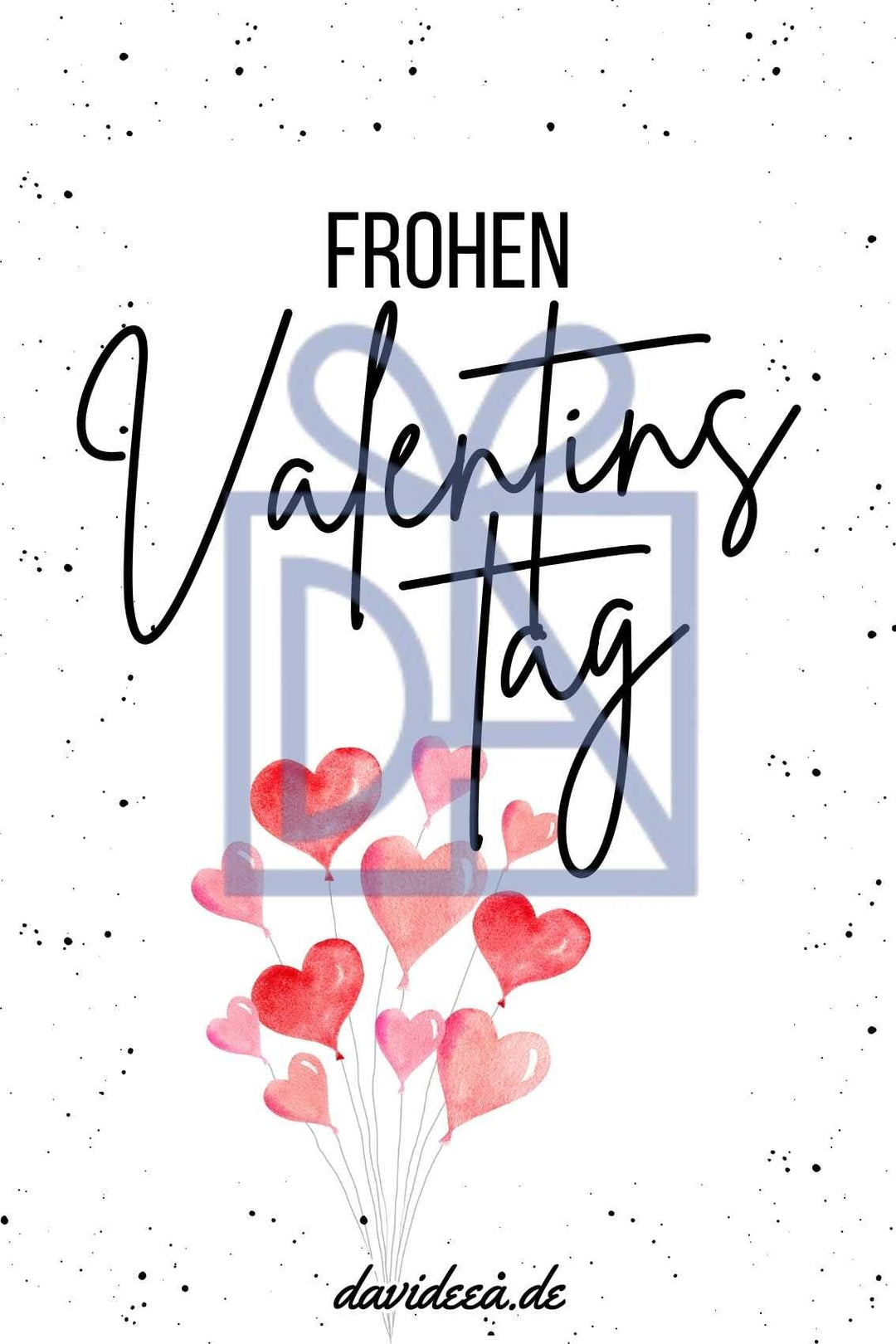 Frohen Valentinstag Etikett Davideea