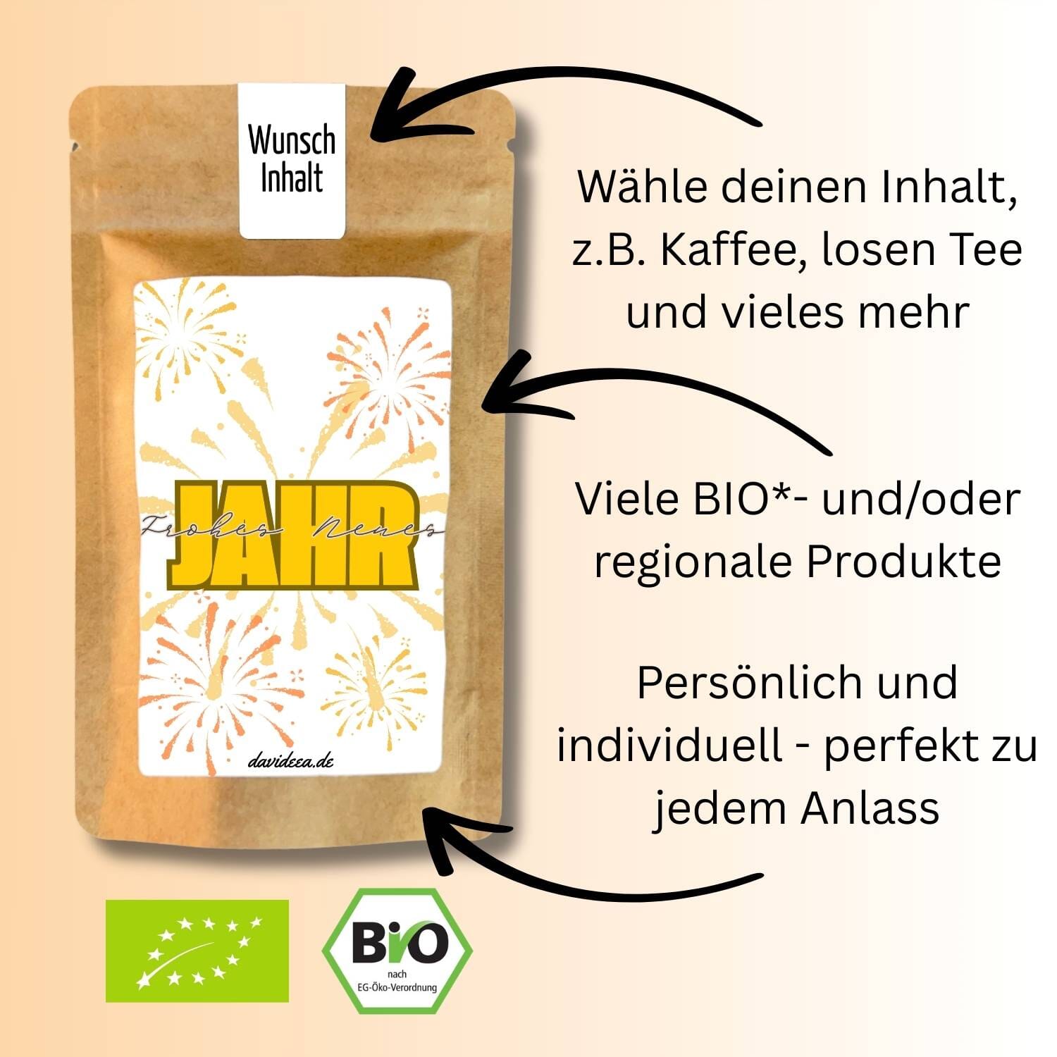 Frohes neues Jahr! (bunt) Tütchen Mein Shop 