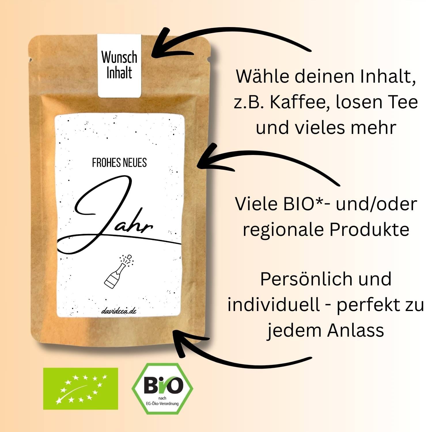 Frohes neues Jahr! (sw) Tütchen Mein Shop 