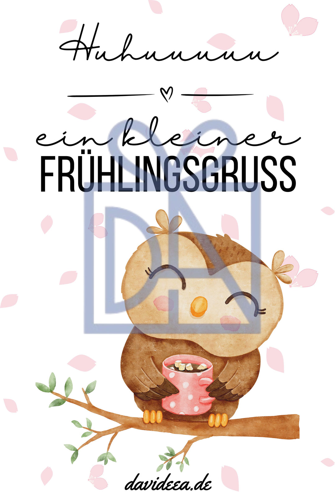 Frühlingsgruss Etikett Davideea