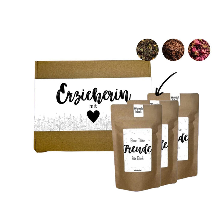 Geschenkset "Erzieherin mit Herz" (sw) Davideea 