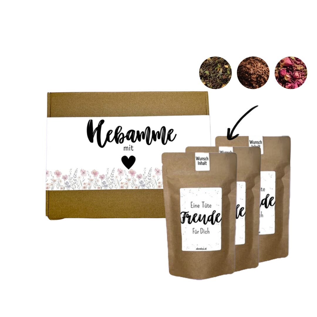 Geschenkset "Hebamme mit Herz" (bunt) Davideea 