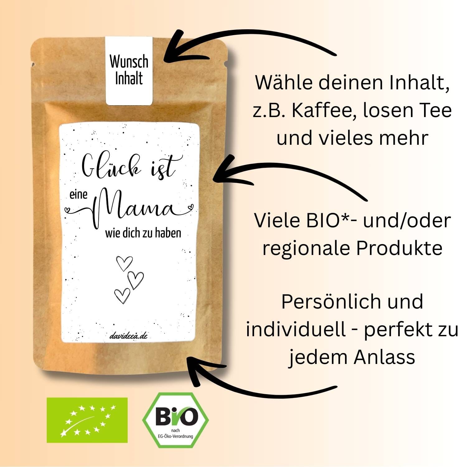 Glück ist eine Mama wie dich zu haben Tütchen Mein Shop 