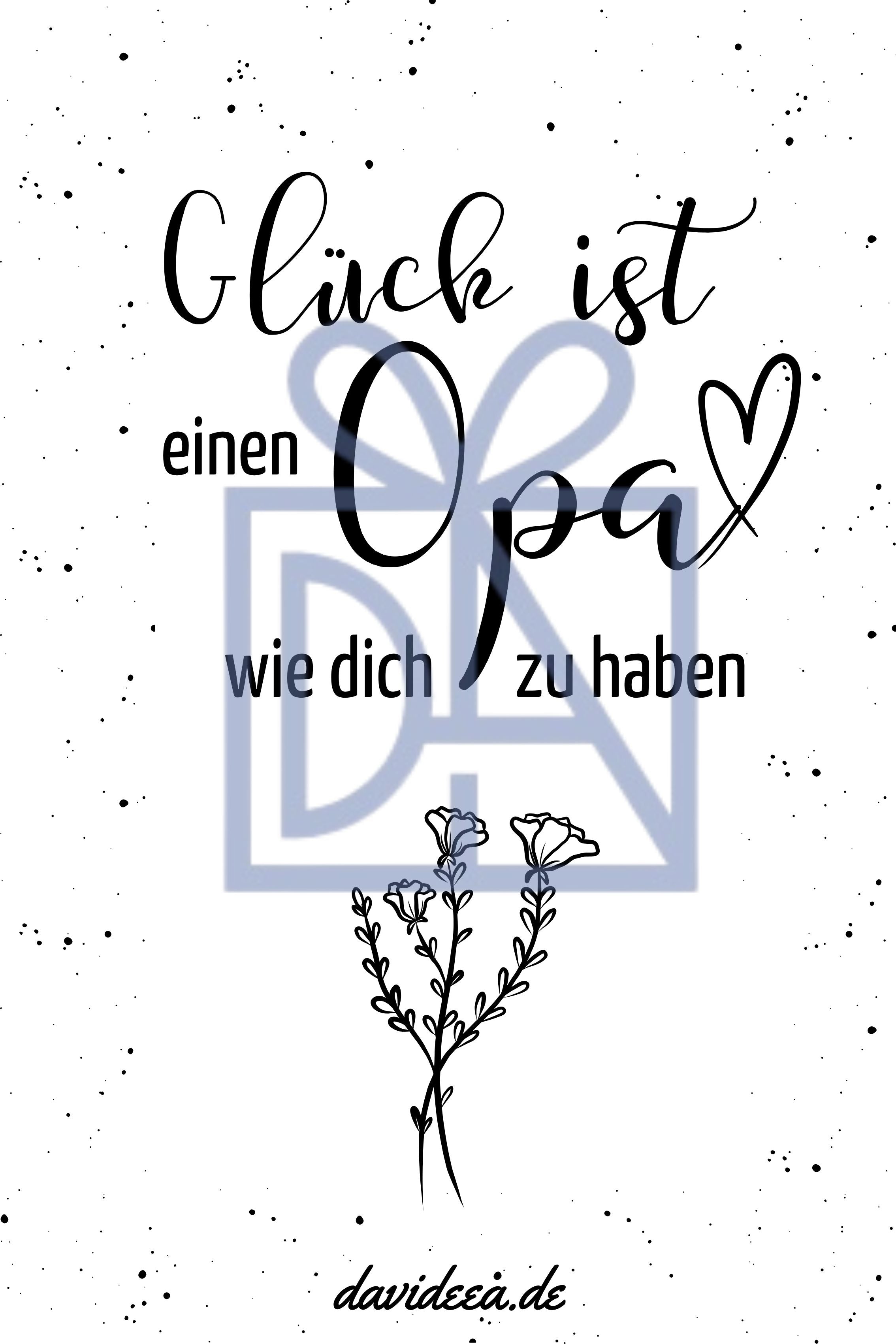 Glück ist, einen Opa wie dich zu haben Etikett Davideea 
