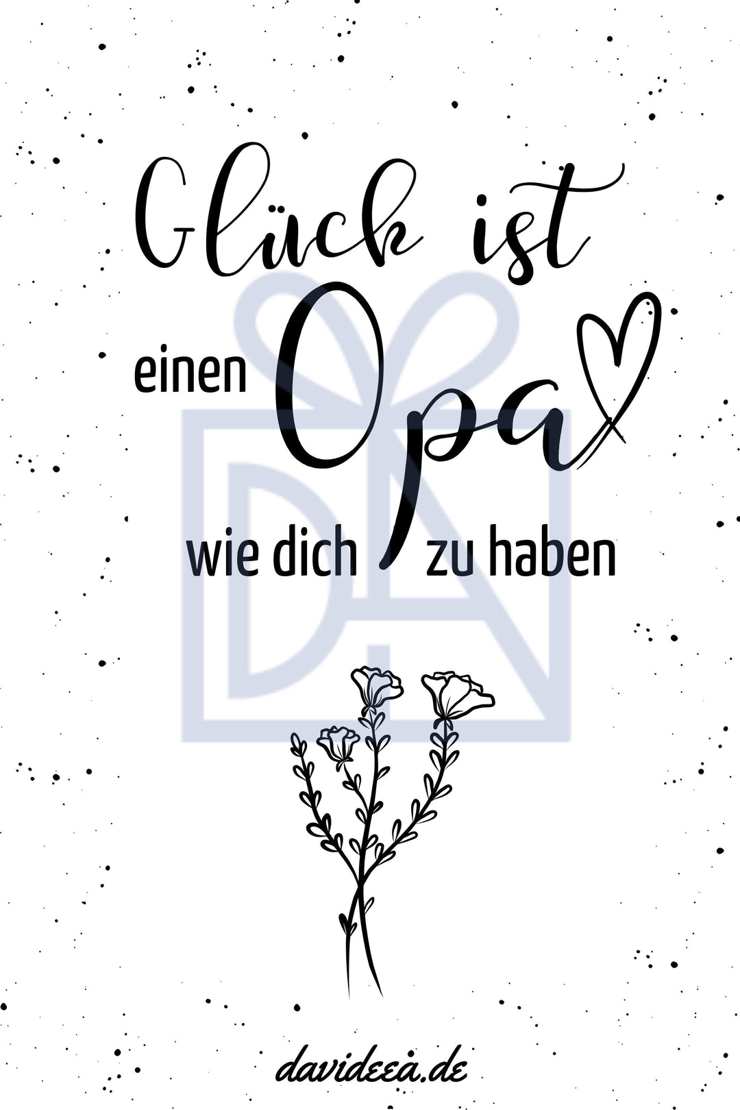 Glück ist, einen Opa wie dich zu haben Etikett Davideea 