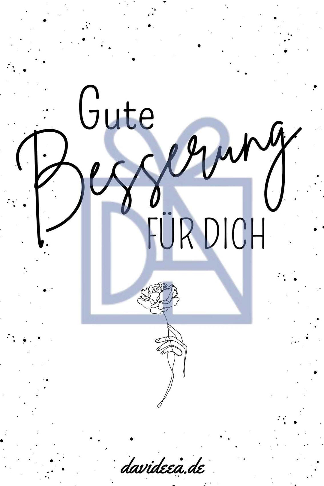 Gute Besserung für dich Etikett Davideea