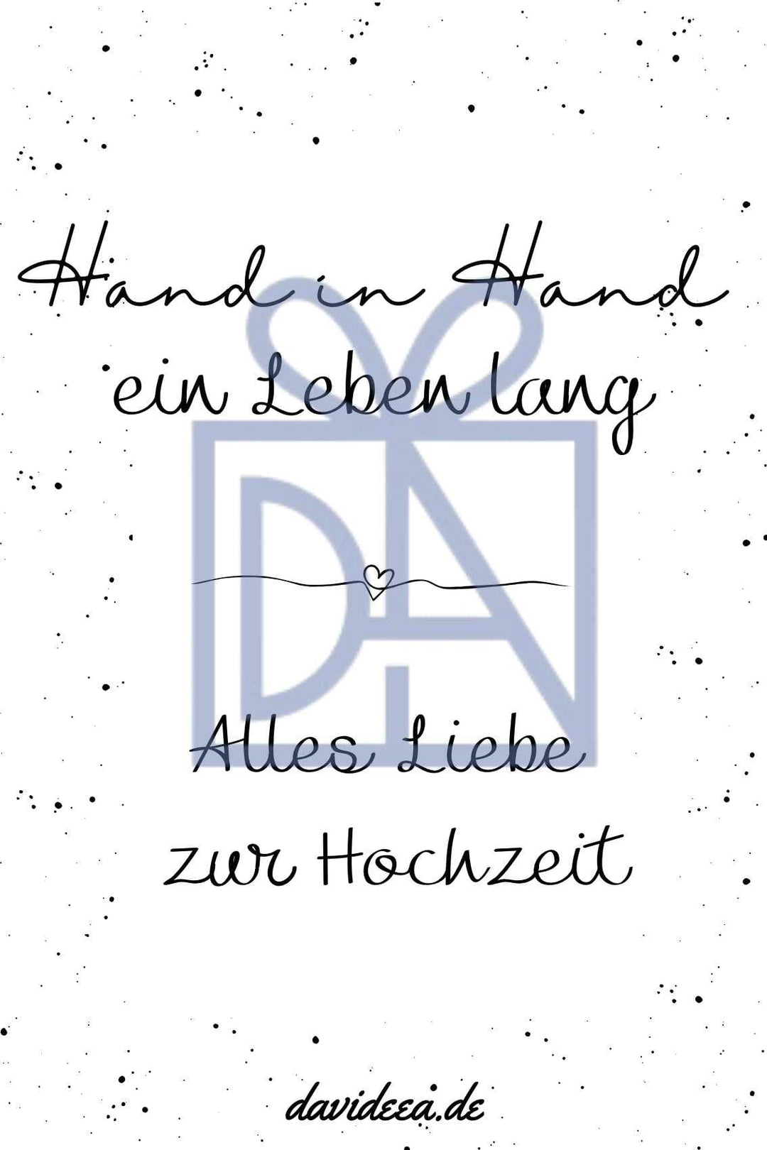 Hand in Hand ein Leben lang Etikett Davideea