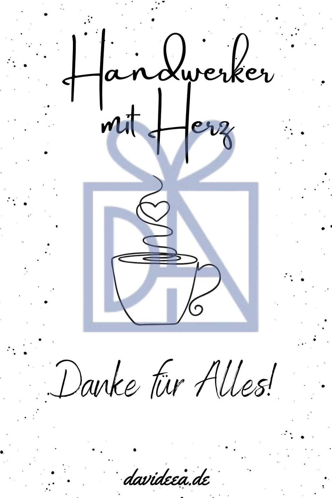 Handwerker mit Herz Etikett Davideea 