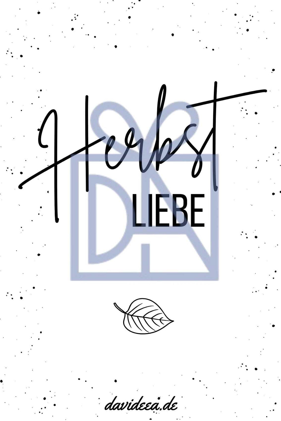 Herbst Liebe Etikett Davideea