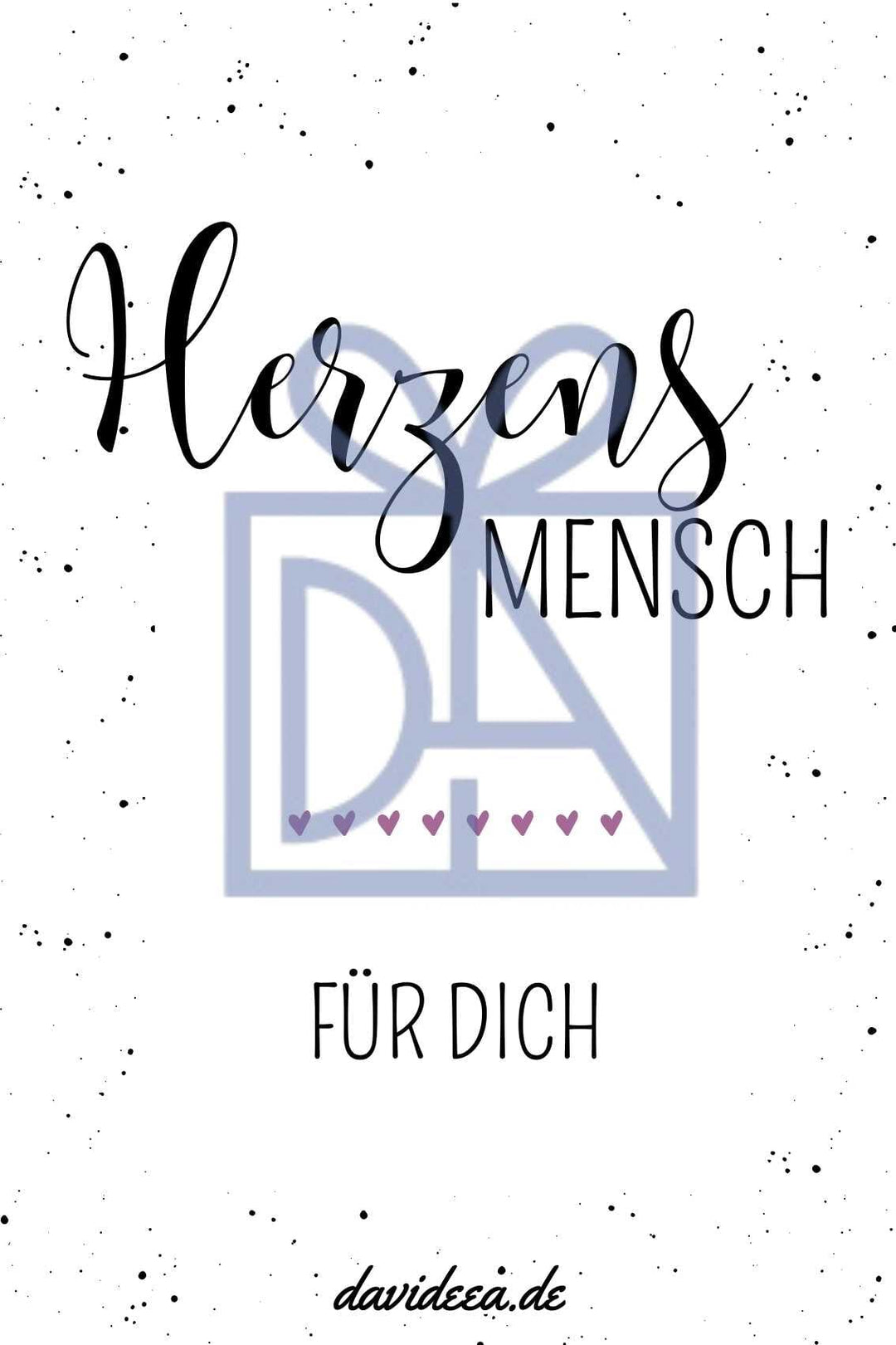 Herzensmensch Etikett Davideea
