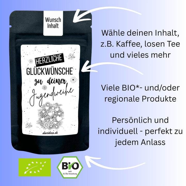 Herzliche Glückwunsche zu deiner Jugendweihe (Blumen) Tütchen Mein Shop
