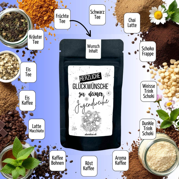 Herzliche Glückwunsche zu deiner Jugendweihe (Blumen) Tütchen Mein Shop