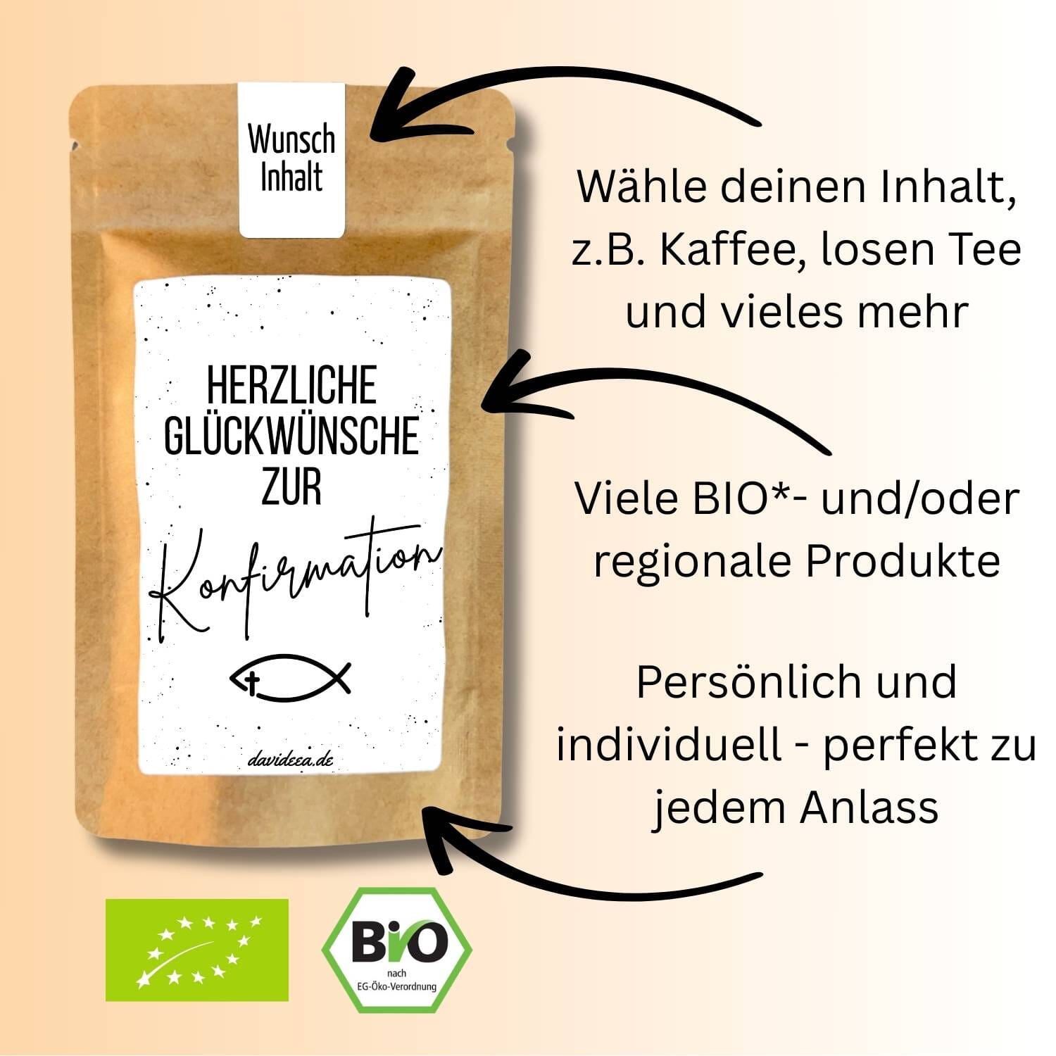 Herzliche Glückwünsche zur Konfirmation SW Tütchen Mein Shop 