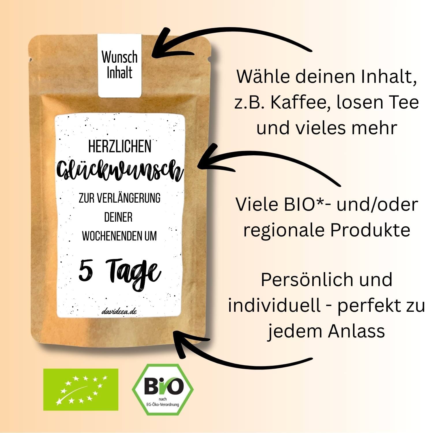 Herzlichen Glückwunsch zur Verlängerung deiner Wochenenden um 5 Tage - Rente Tütchen Mein Shop 