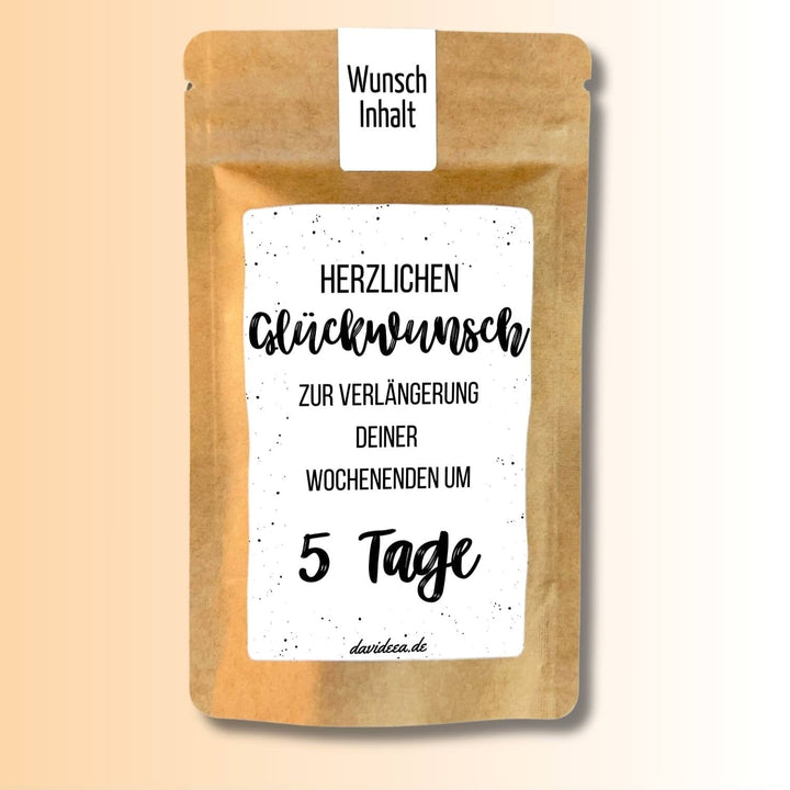 Herzlichen Glückwunsch zur Verlängerung deiner Wochenenden um 5 Tage - Rente Tütchen Mein Shop