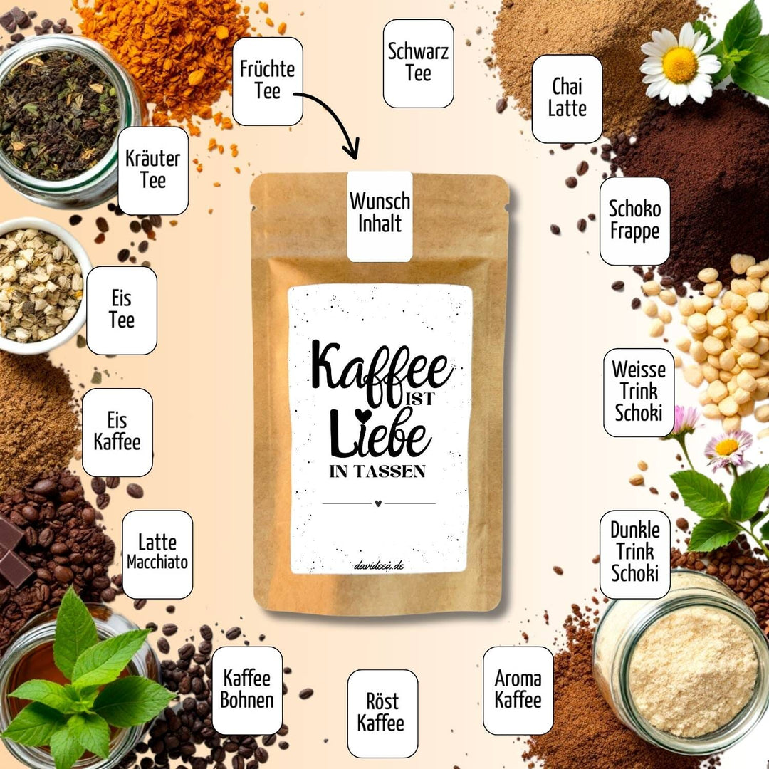 Kaffee ist Liebe in Tassen Tütchen Mein Shop 