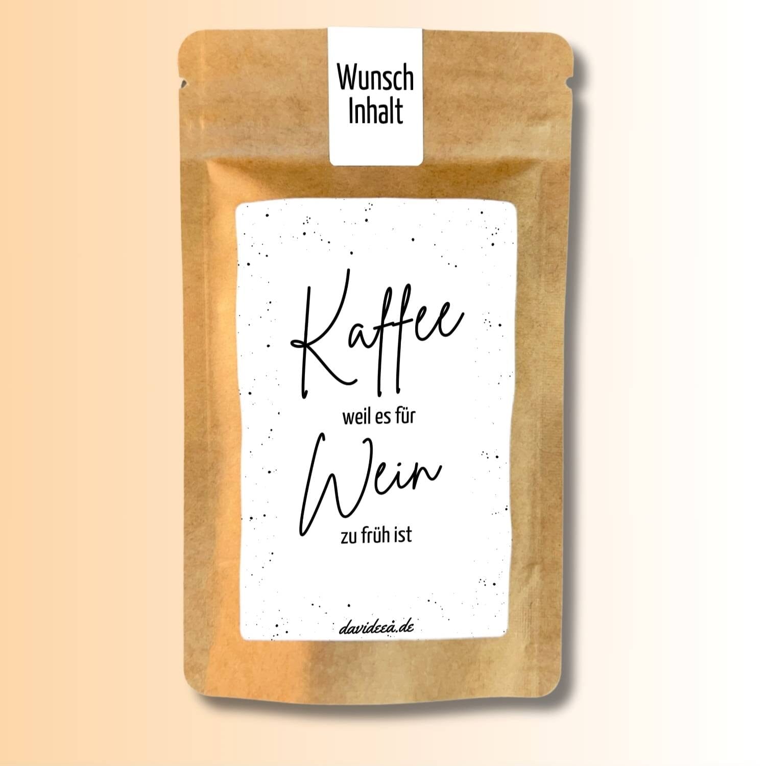Kaffee weil es für Wein zu früh ist Tütchen Mein Shop 