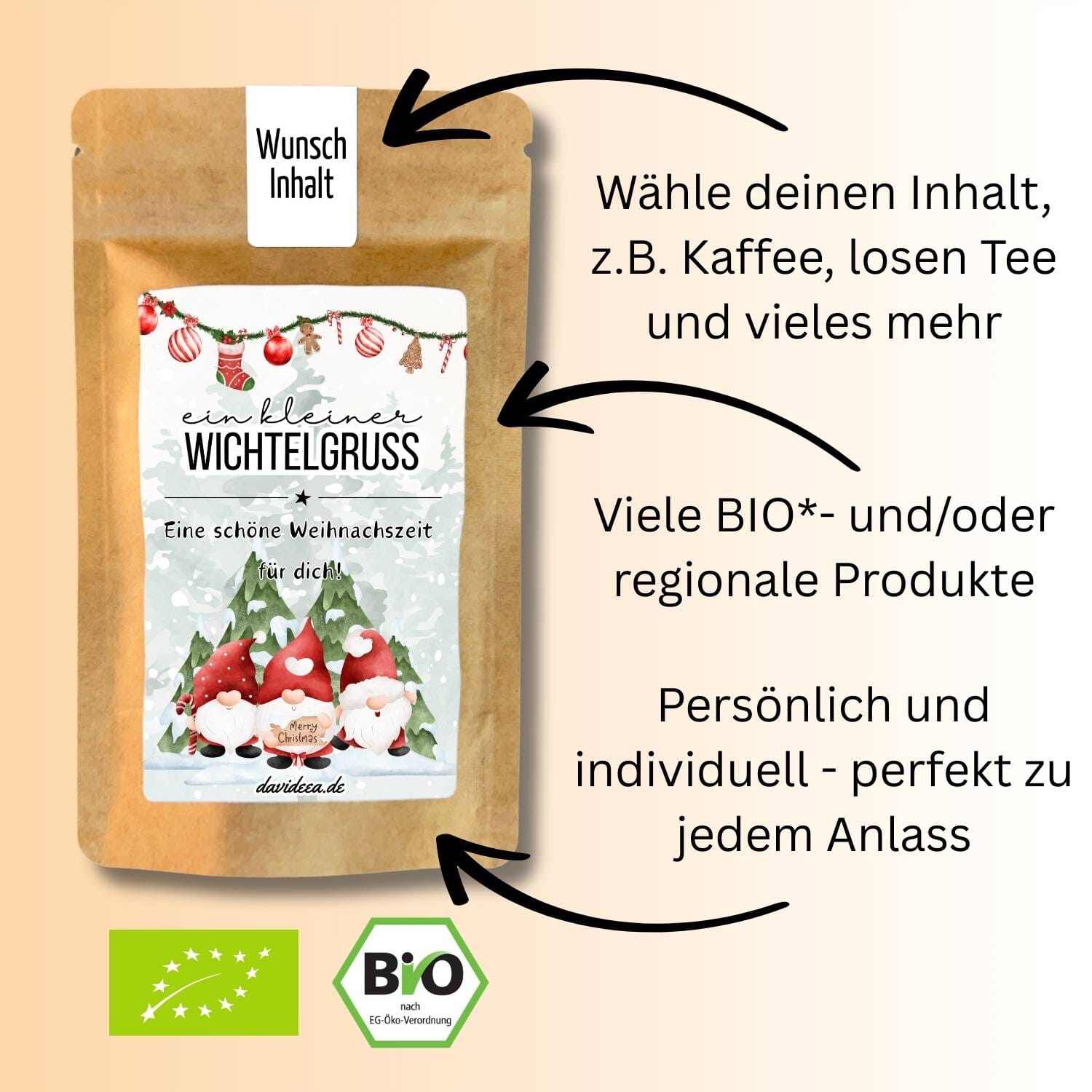 kleiner Wichtelgruss (3 Wichtel) Tütchen Mein Shop 