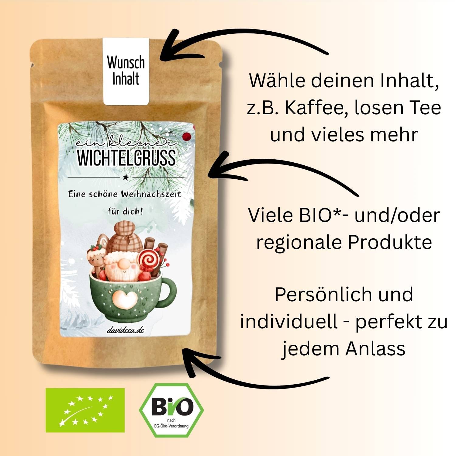 kleiner Wichtelgruss (Tasse) Tütchen Mein Shop 