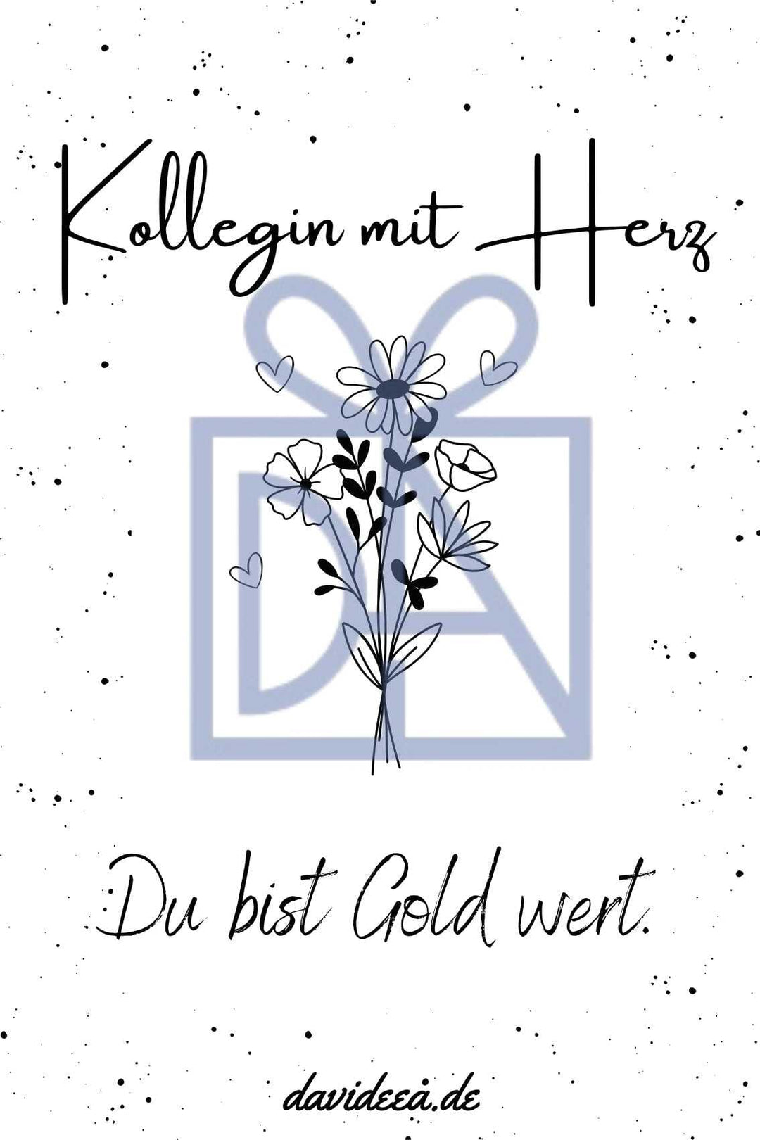 Kollegin mit Herz Etikett Davideea 