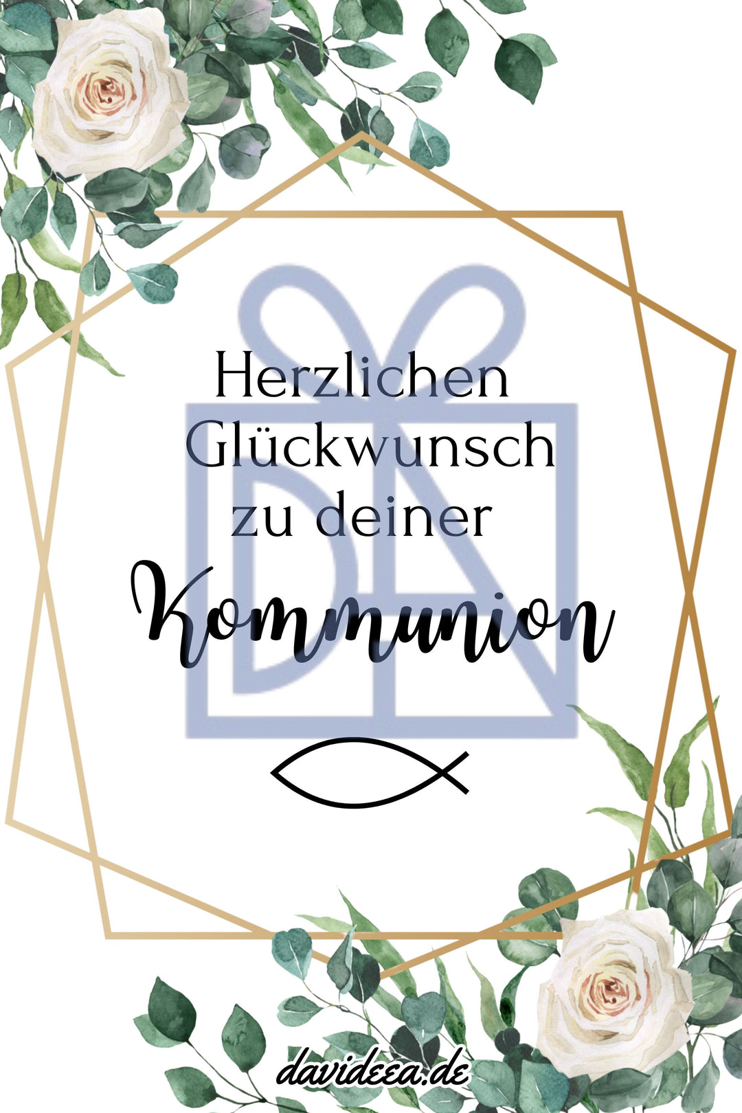 Kommunion (bunt) Etikett Davideea