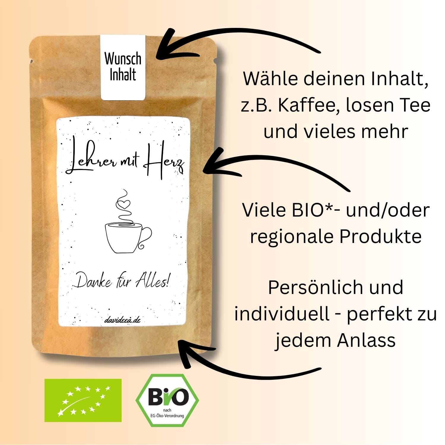 Lehrer mit Herz Tütchen Mein Shop 