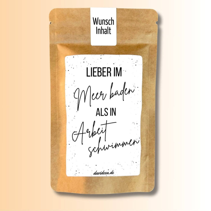 Lieber im Meer baden als in Arbeit schwimmen Tütchen Mein Shop