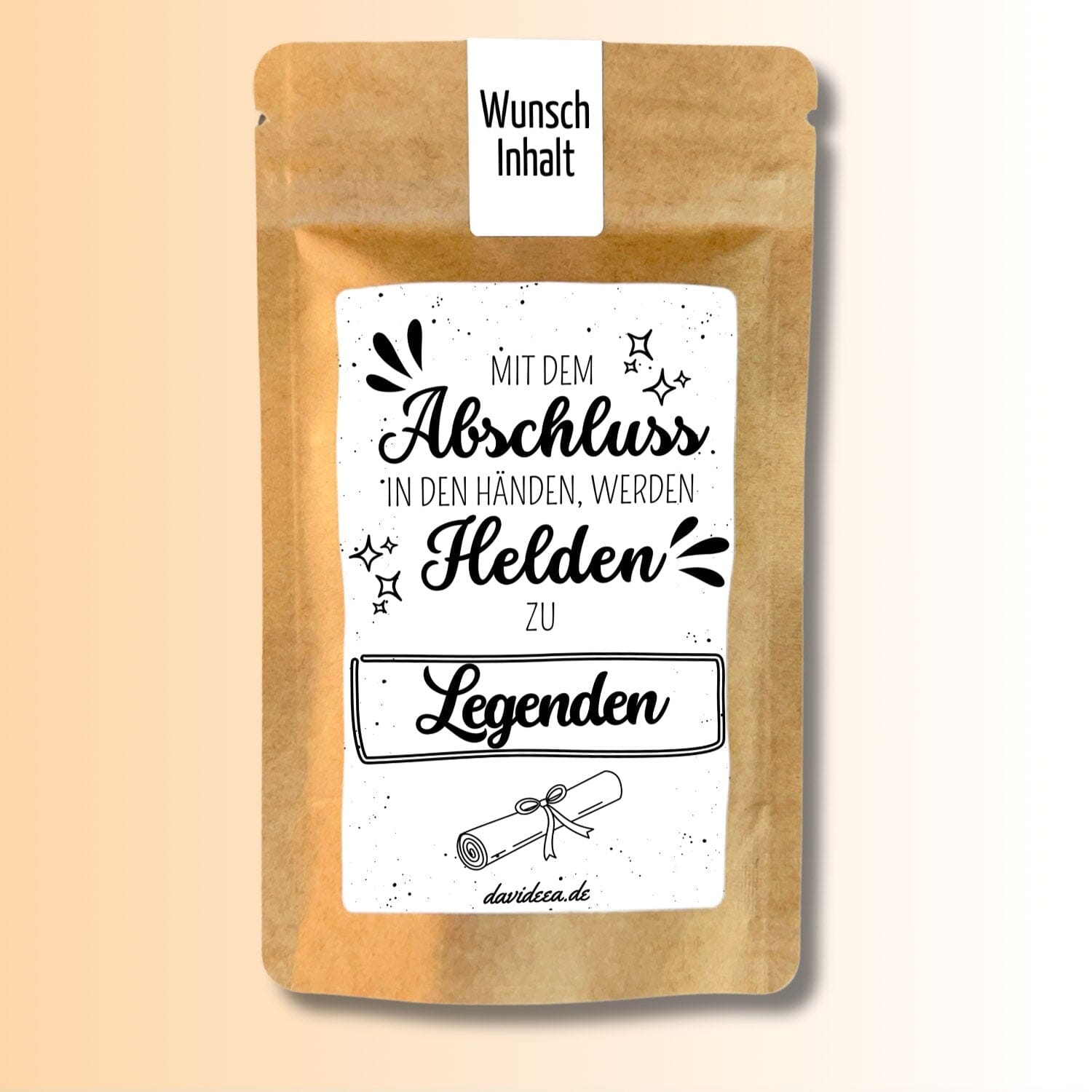 Mit dem Abschluss in den Händen, werden Helden zu Legenden Tütchen Mein Shop 
