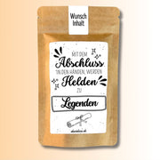 Mit dem Abschluss in den Händen, werden Helden zu Legenden Tütchen Mein Shop 