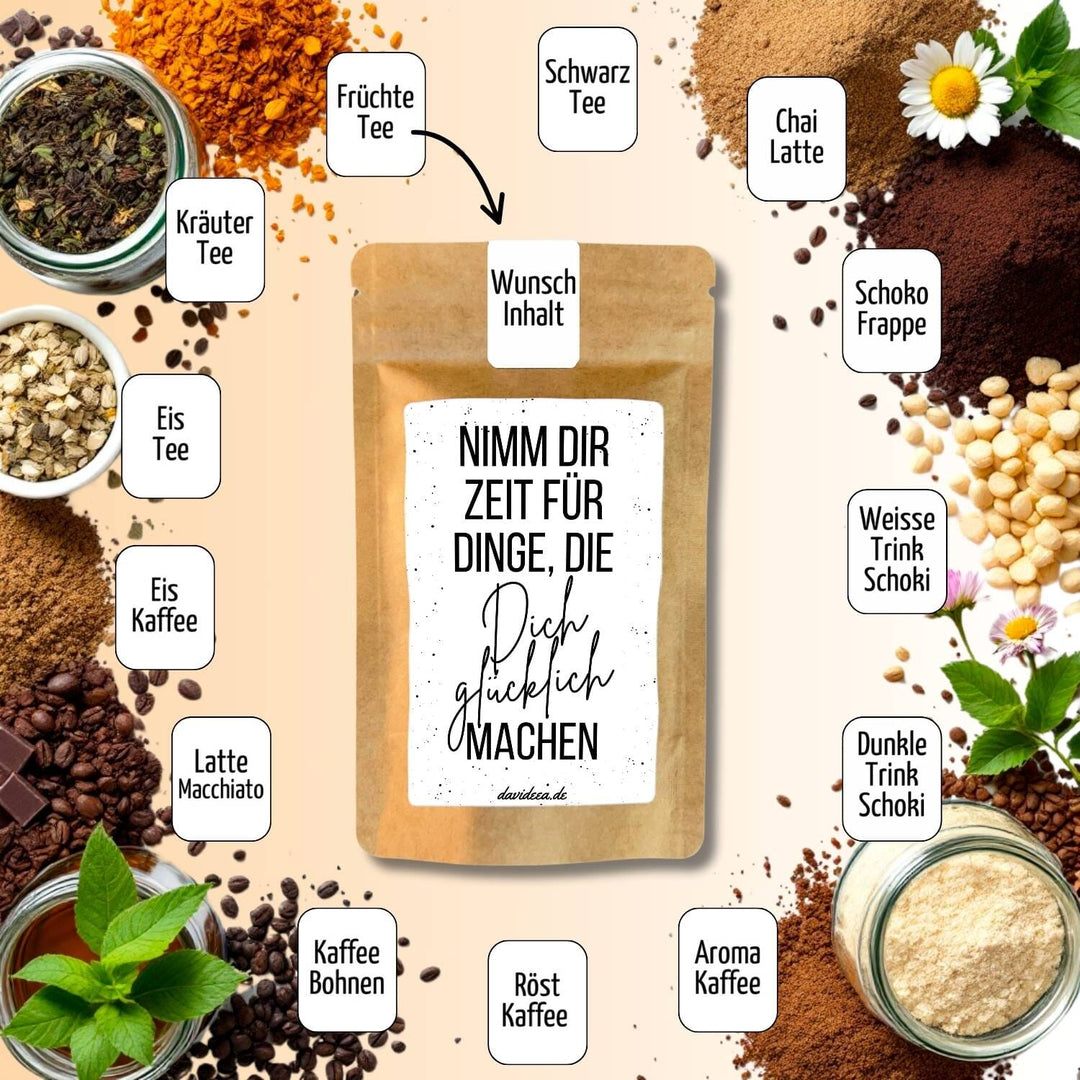 Nimm dir Zeit für dinge die Dich glücklich machen Tütchen Mein Shop 
