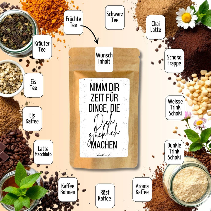 Nimm dir Zeit für dinge die Dich glücklich machen Tütchen Mein Shop 