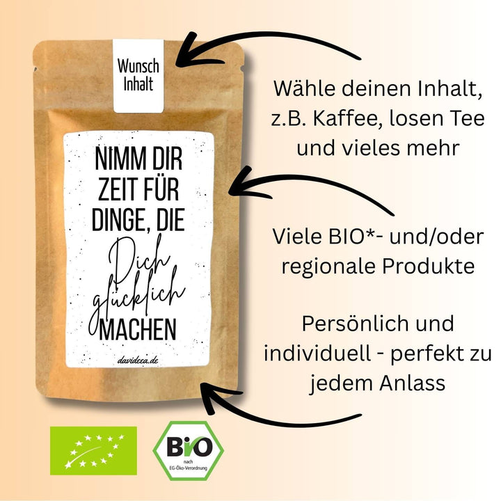 Nimm dir Zeit für dinge die Dich glücklich machen Tütchen Mein Shop 