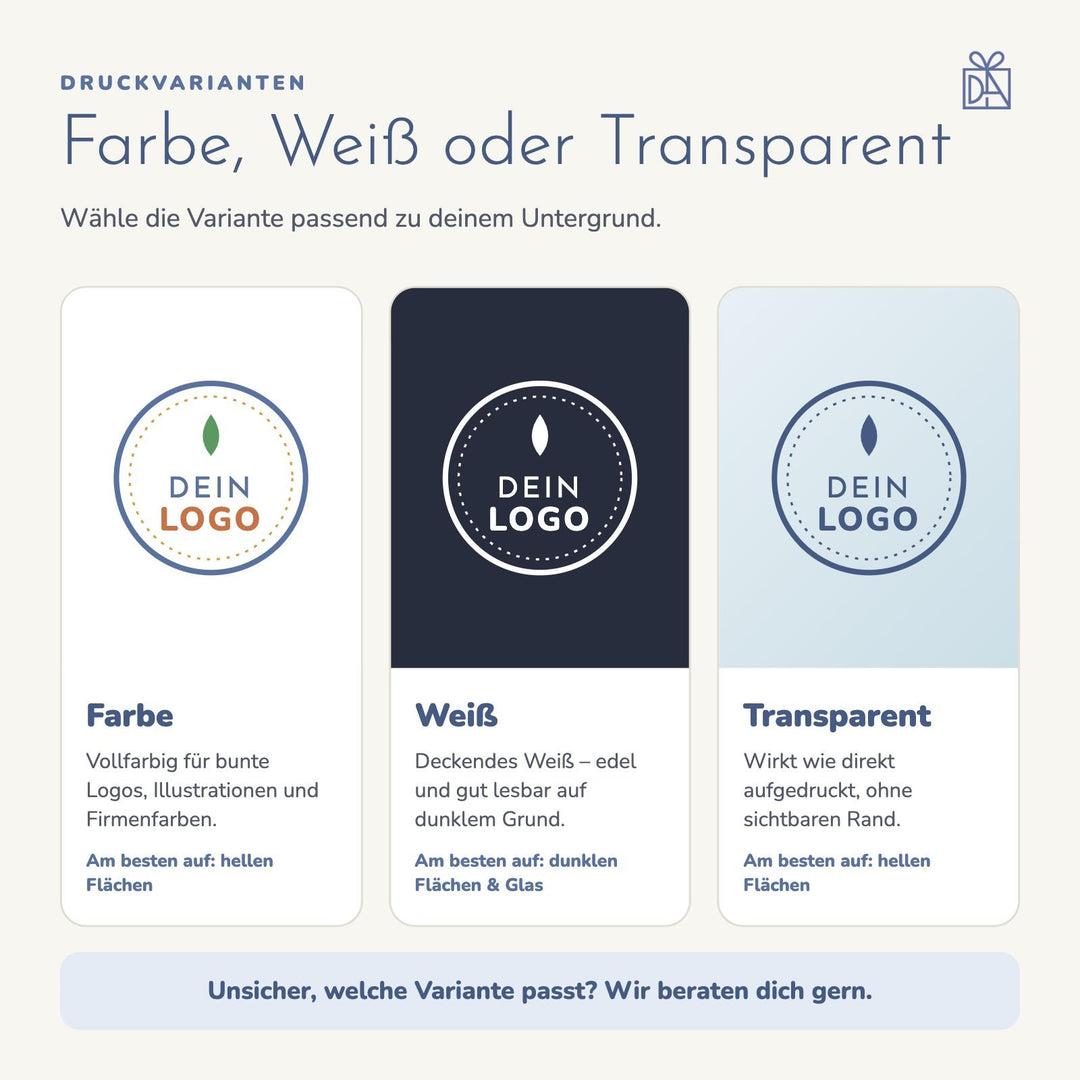 Rub-on Folie im eigenen Design (A4) – dein Logo als Transfer für Glas, Tassen & Co.