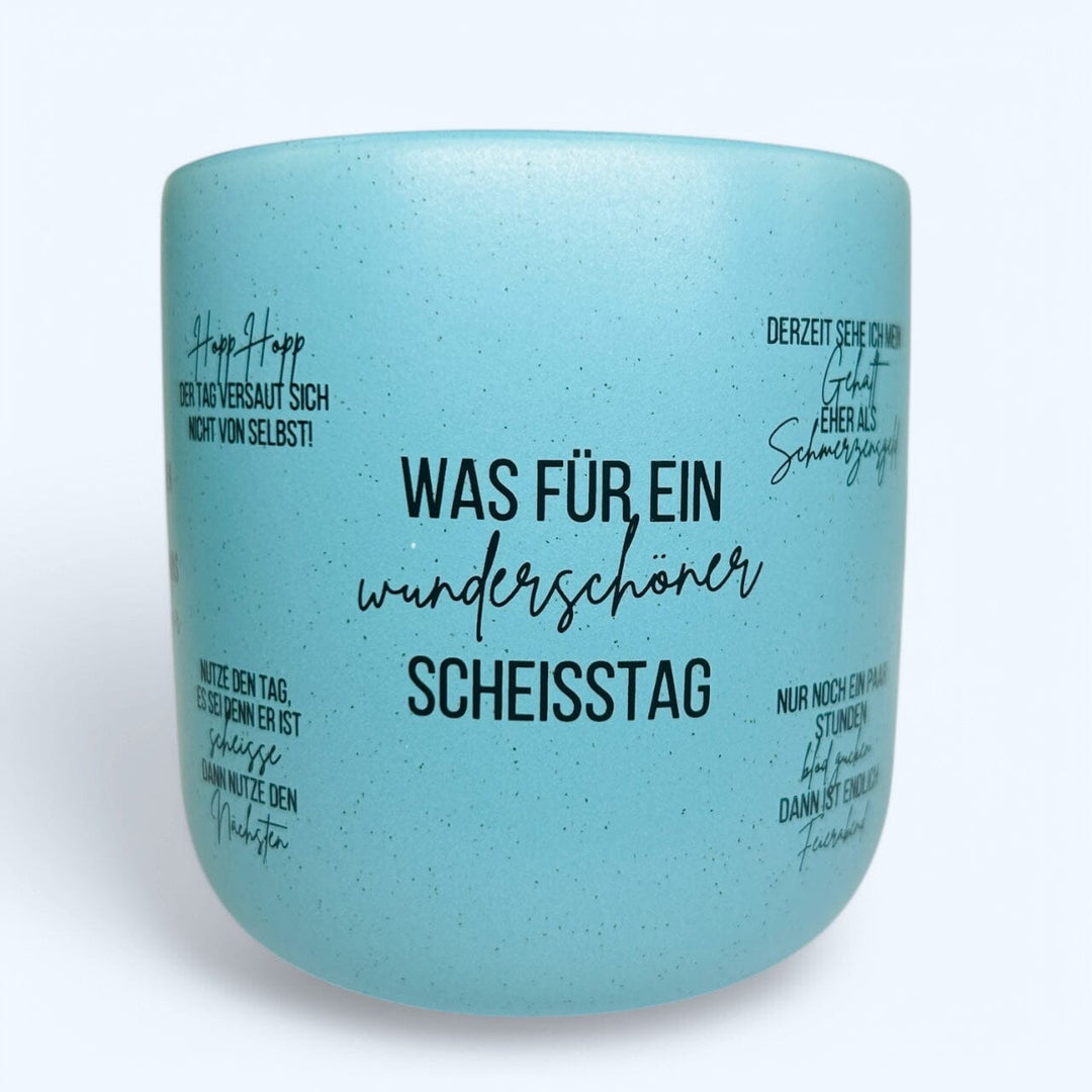 Rustikale Wortwitz-Tasse (hellblau) Davideea 