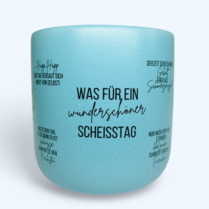 Rustikale Wortwitz-Tasse (hellblau) Davideea 