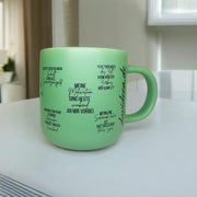 Rustikale Wortwitz-Tasse (hellgrün) Davideea 